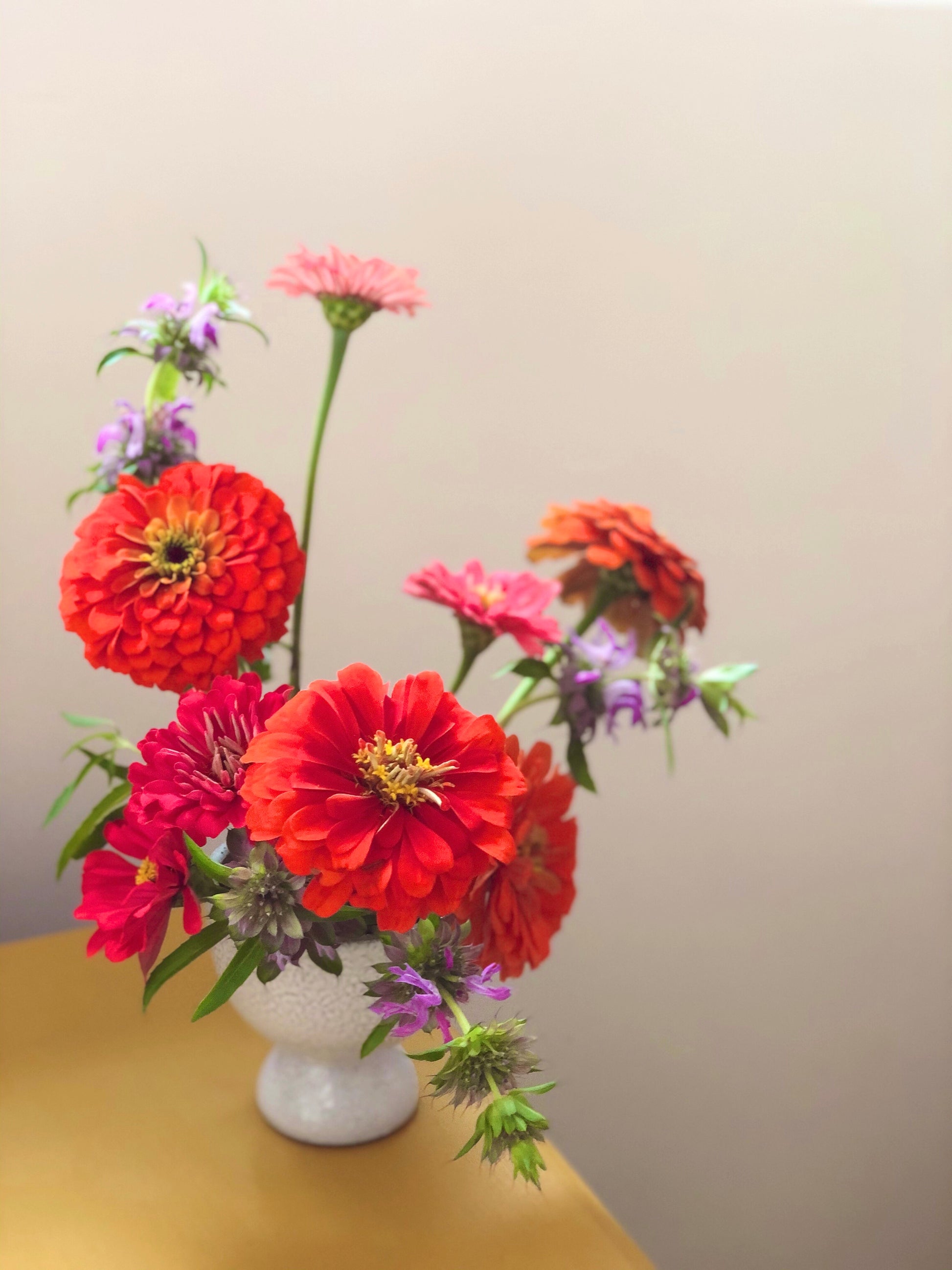 petite flower arrangement for reception desk